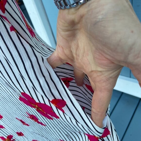 Tribal Femme Fully Lined Sleeveless Rayon Dress with Pink Flowers. NWOT - Picture 3 of 15